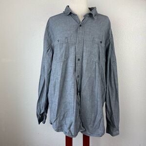 Red Camel Gray Button Down Shirt Size XXL